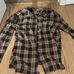 Plaid Button-Up Shirt